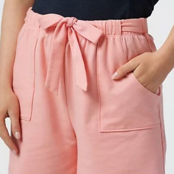 AnyBody French Terry Tie Waist Shorts 5208 - Picture 3 of 3